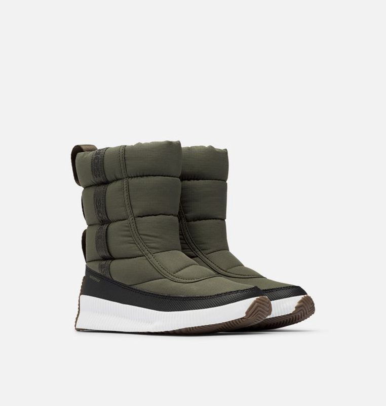 Botas Nieve Sorel Mujer - Out N About™ Puffy Mid Bajas Verde Oscuro - 76309-VNBO